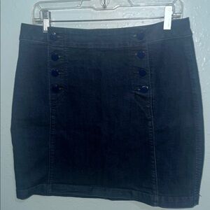 LOFT Blue Black Mini Pencil Skirt for Work